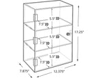 Azar 12.38"W Lockbox Countertop Display Case, Clear, Each (255412)