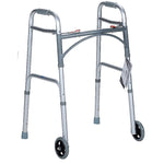 Dynarex Junior Two Button Folding Walker with 5" Wheels (10163)