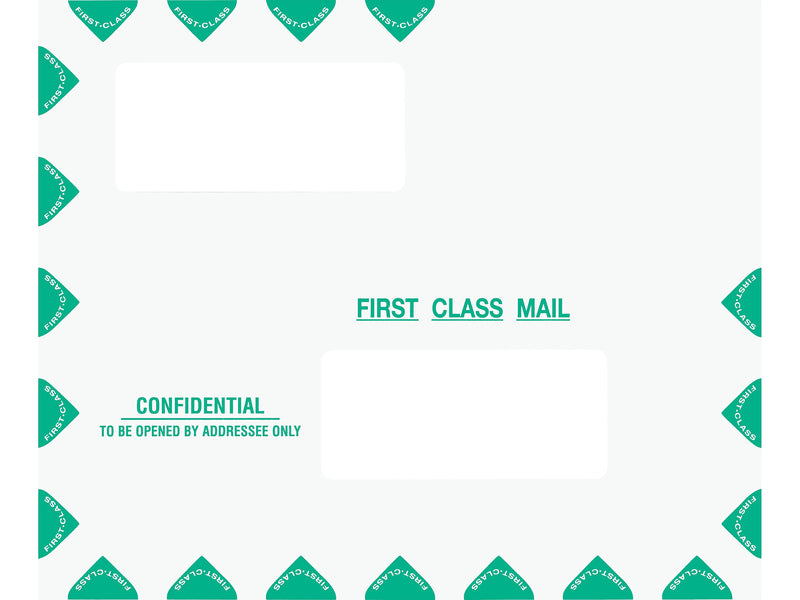 ComplyRight Self-Seal Tax Envelope, 9.5" x 11.5", White/Green, 50/Pack (PEV22)