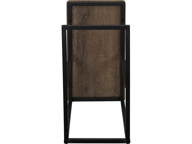 Household Essentials Jamestown 10.25"W x 18.13"D Laminate End Table, Ashwood/Black (8083-1)