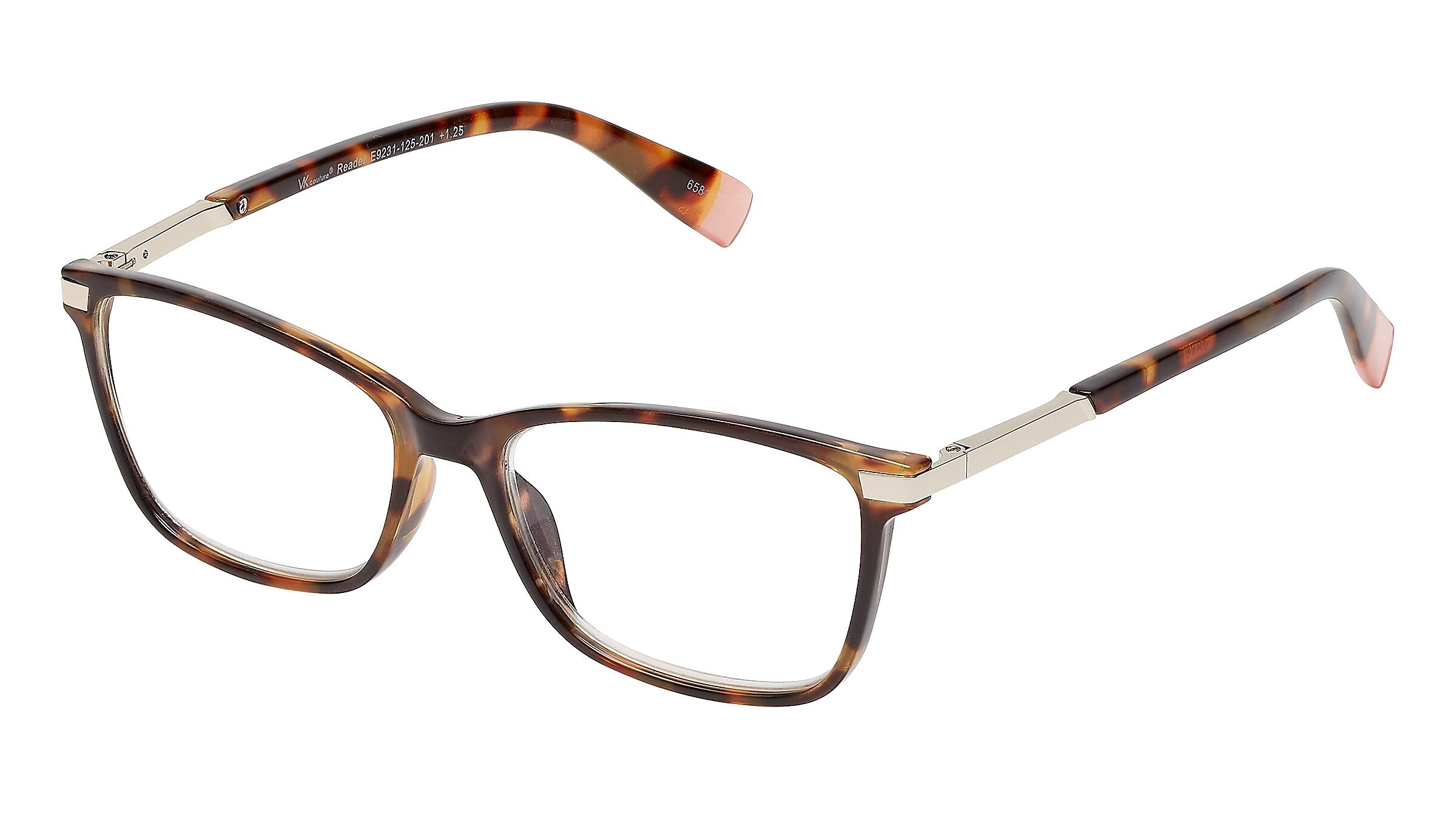 SAV VK Couture Fiona +1.75 Reading Glasses, Dark Brown Tortoise (E9231)