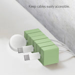 Function101 Cable Blocks, Magnetic Cable Organizers, Green, 3/Pack (F101-CBXR3)