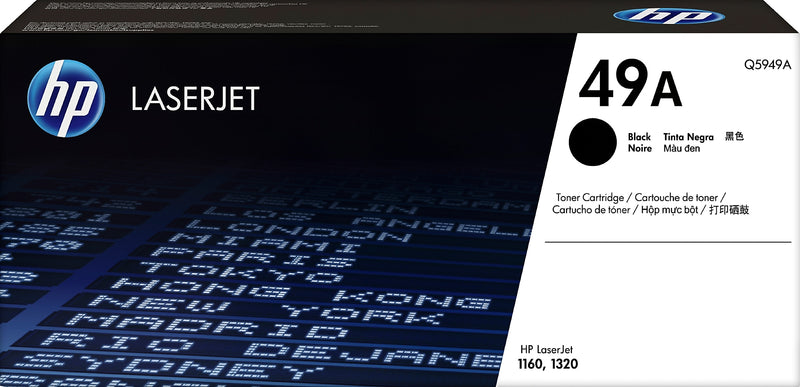 HP 49A Black Standard Yield Toner Cartridge, Prints Up to 2,500 Pages (Q5949A)