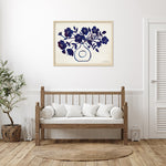 Amanti Art Modern Blue Vase II by Farida Zaman Wood Framed Wall Art Print, 41" x 31" (A42677389283)
