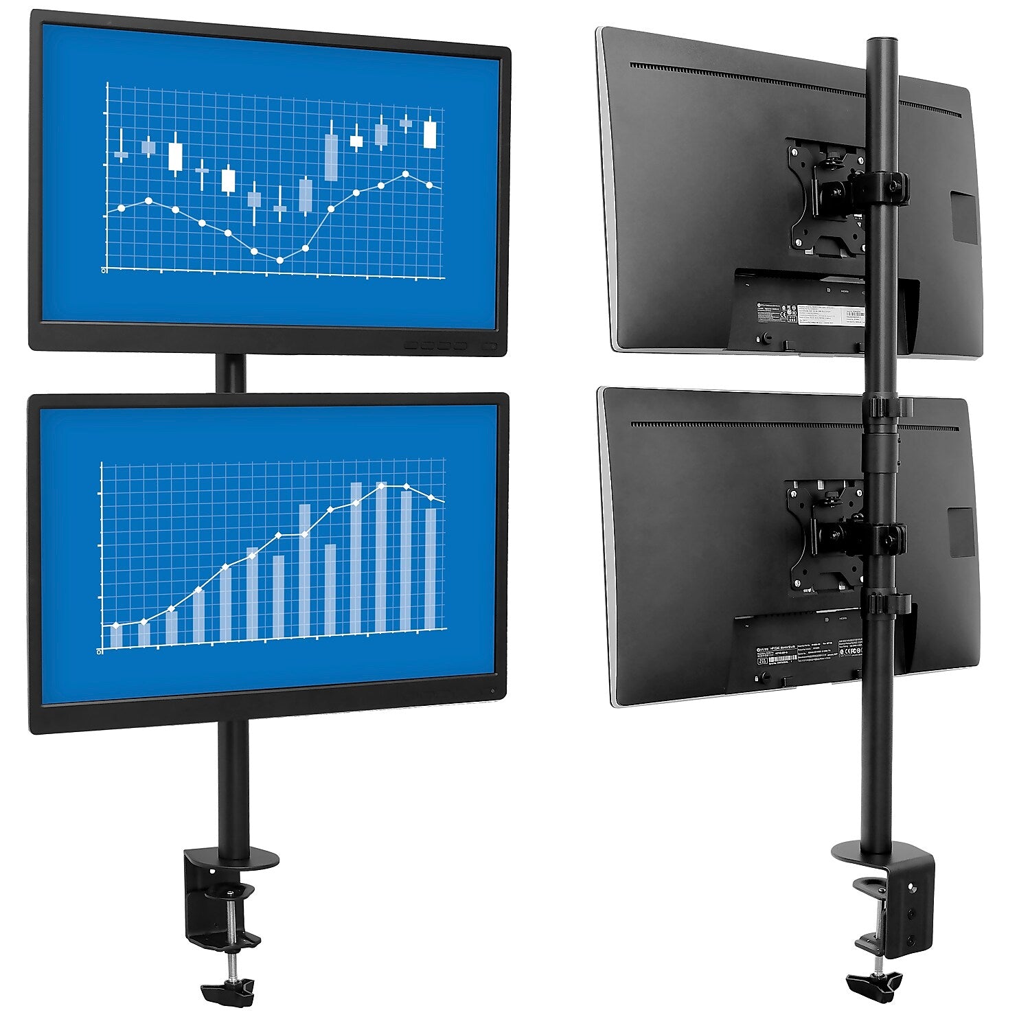 Mount-lt! Adjustable Monitor Mount, Up to 32" Monitor, Black (MI-1768)