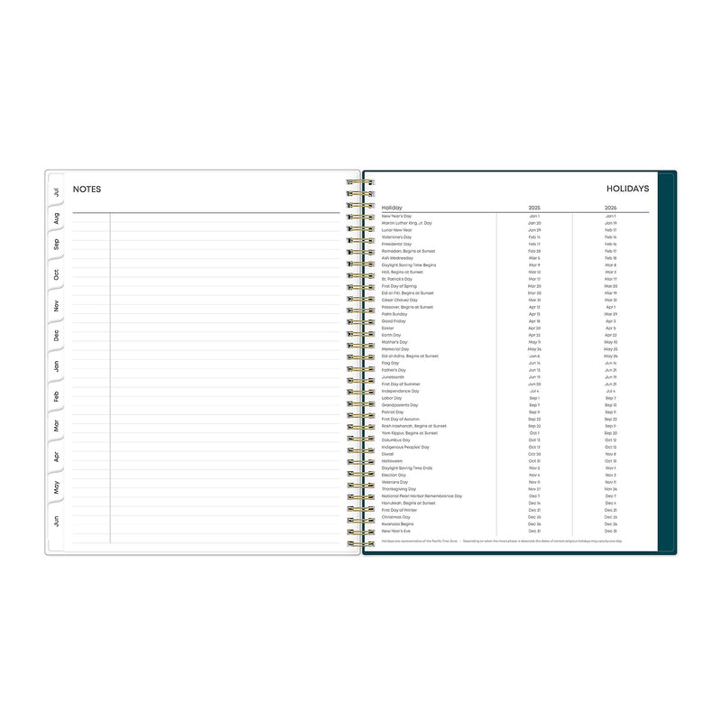 2025-2026 Blue Sky Greta 8.5" x 11" Weekly & Monthly Planner, Plastic Cover, Multicolored (136479-A26)