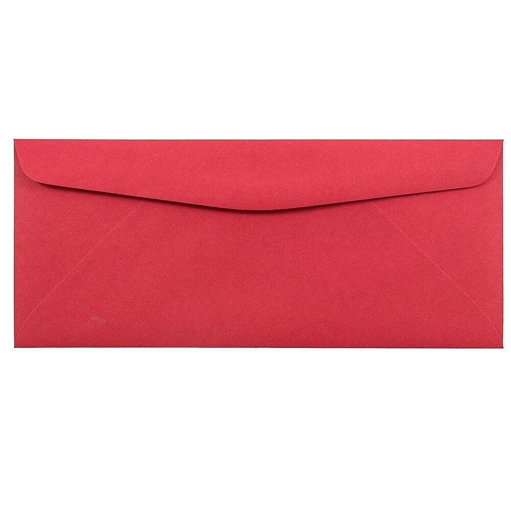 JAM Paper #10 Envelopes, 4 1/8" x 9 1/2", Red, 100/Pack (1531052d)