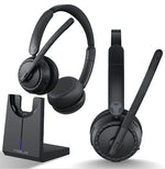 Treblab C7-Pro Noise Canceling Bluetooth Stereo Computer Headset, Black