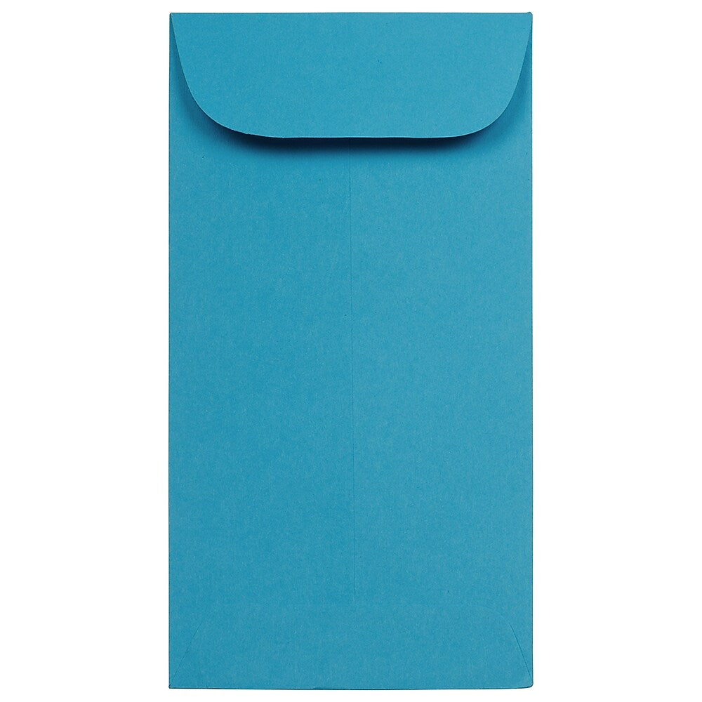 JAM Paper #7 Coin Envelopes, 3 1/2" x 6 1/2", Blue, 100/Pack (1526764d)