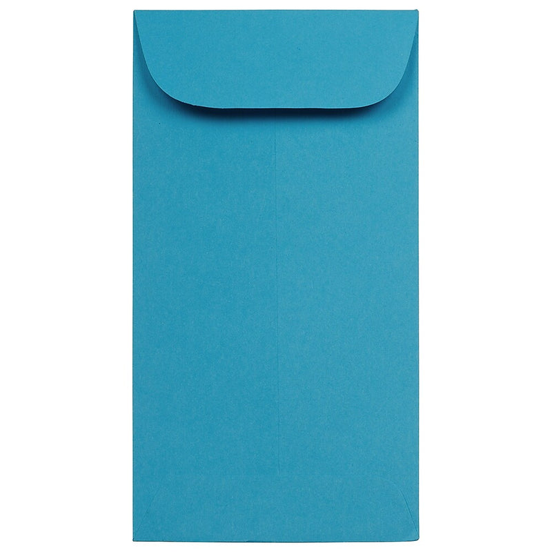 JAM Paper #7 Coin Envelopes, 3 1/2" x 6 1/2", Blue, 100/Pack (1526764d)