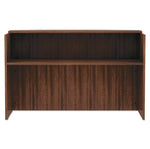 Alera® Valencia Series Reception Desk with Counter, 71w x 35.5d x 42.5h, Modern Walnut