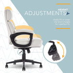 Click365 Classic Ergonomic Bonded Leather Swivel Executive Chair, Light Gray (CCHR10022C)