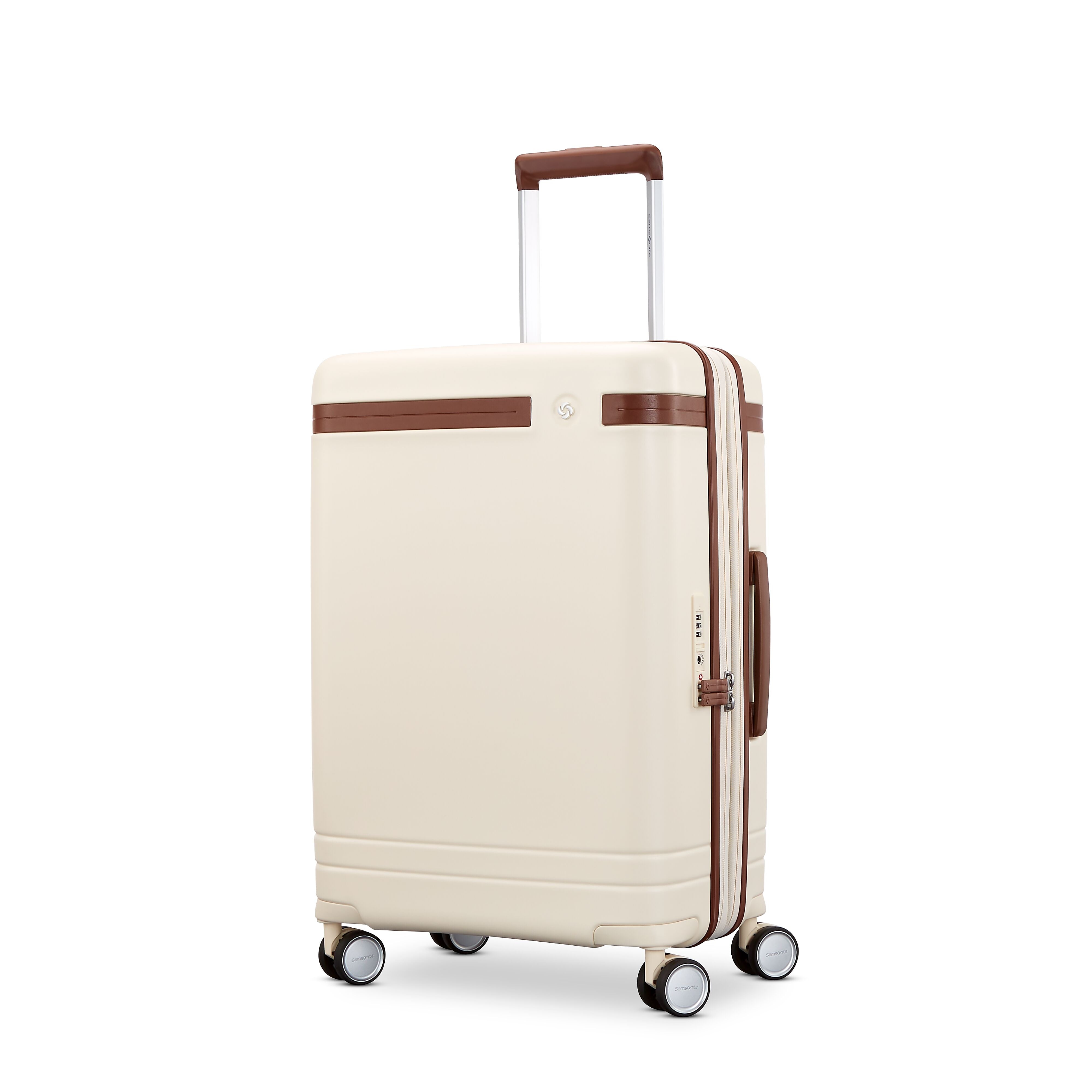 Samsonite Virtuosa Pickup Hardside Suitcase, 4-Wheeled Spinner, Off White (149176-1627)