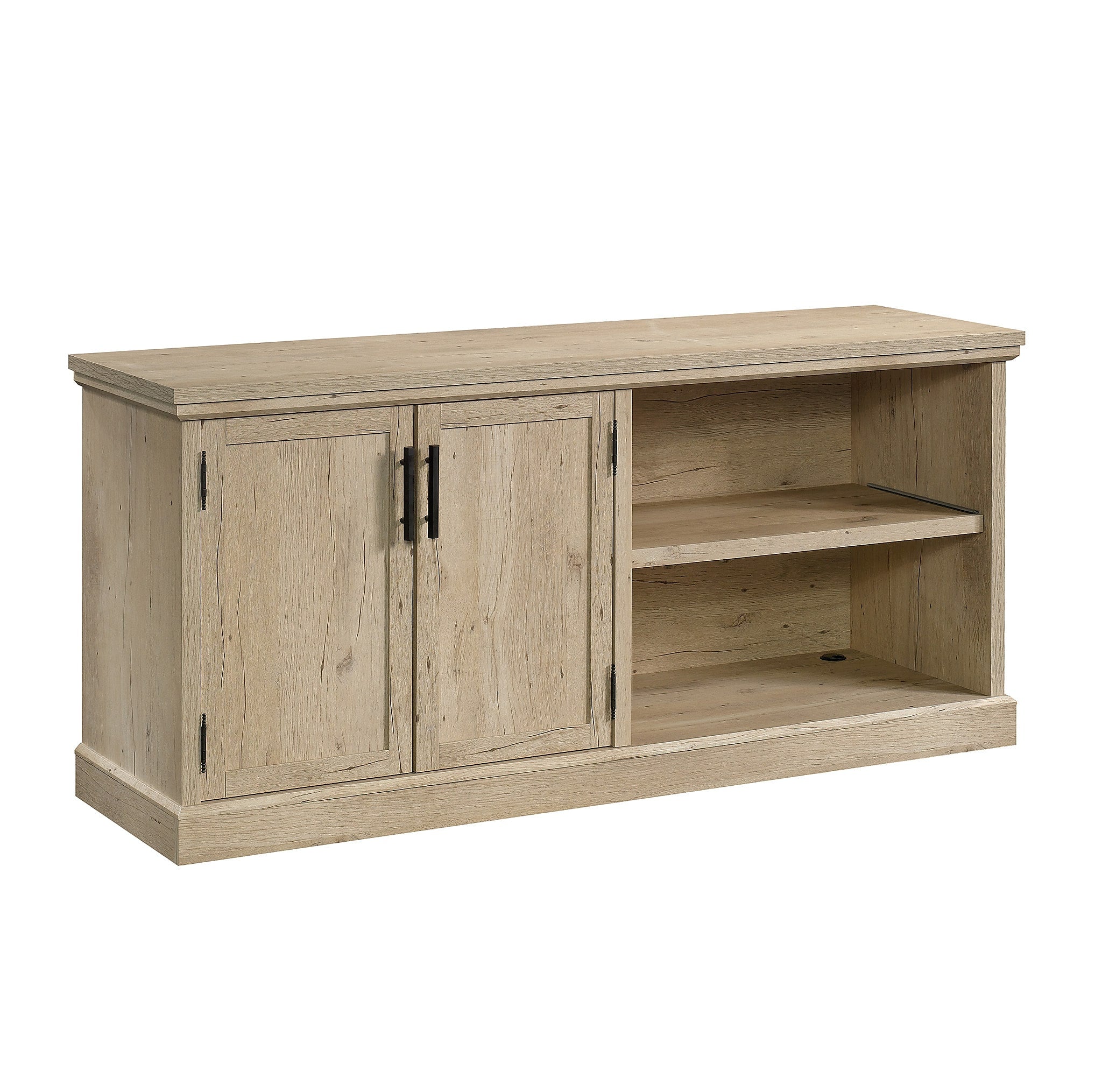 Sauder Aspen Post 30"H Storage Credenza with 2 Shelves, Prime Oak (427018)