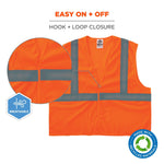 GloWear 8205HL-ECO High Visibility Sleeveless Vest, ANSI Type R Class 2, Orange, 4X/5X, (21999)