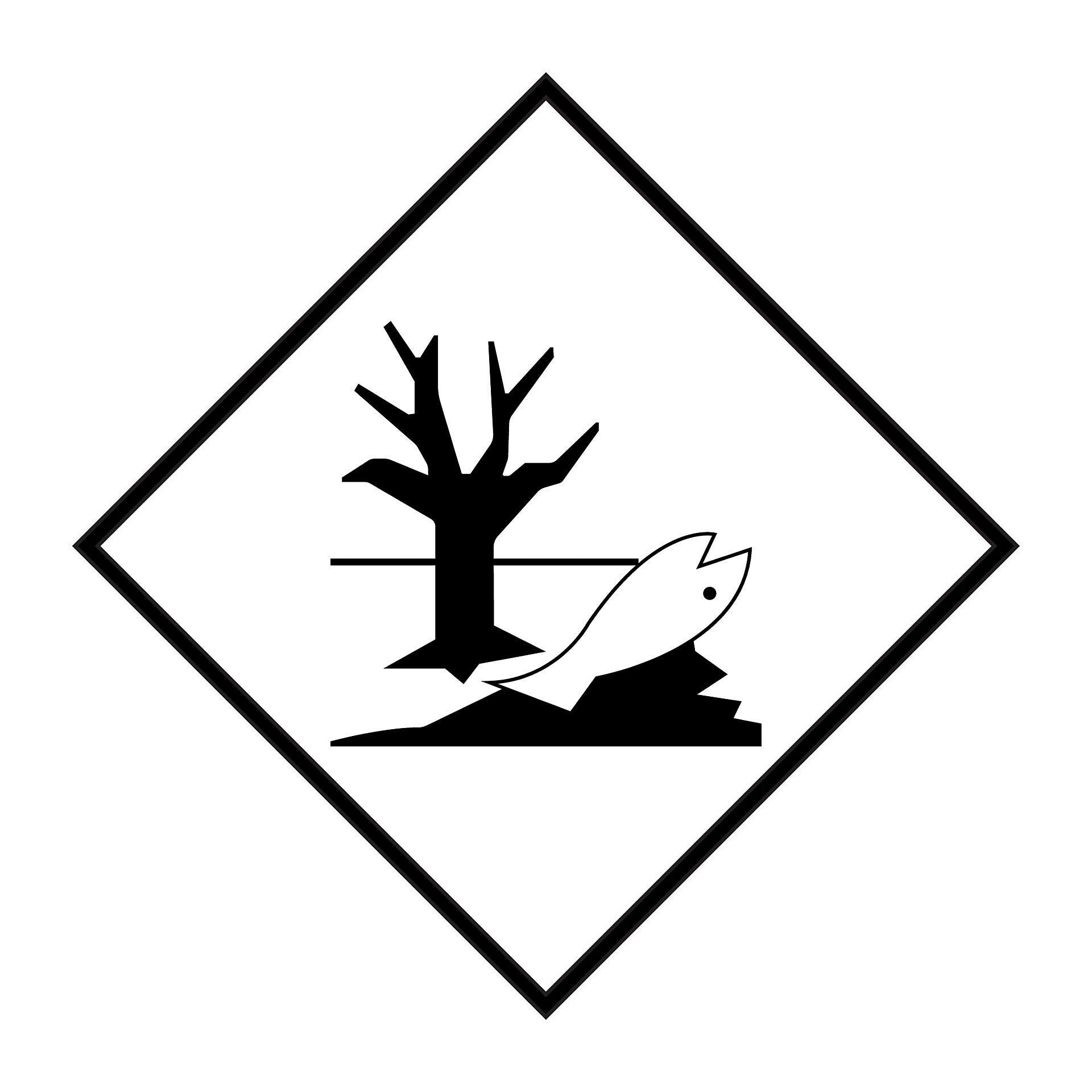 Decker Tape "Environmental Hazard" Label, 4" x 4", 500/Roll (DL5841C)