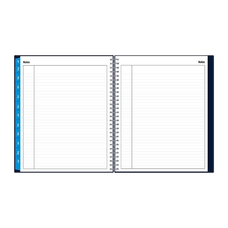 2025-2026 Blue Sky Enterprise 8" x 10" Academic Year Monthly Planner, Plastic Cover, Navy (148674-A26)