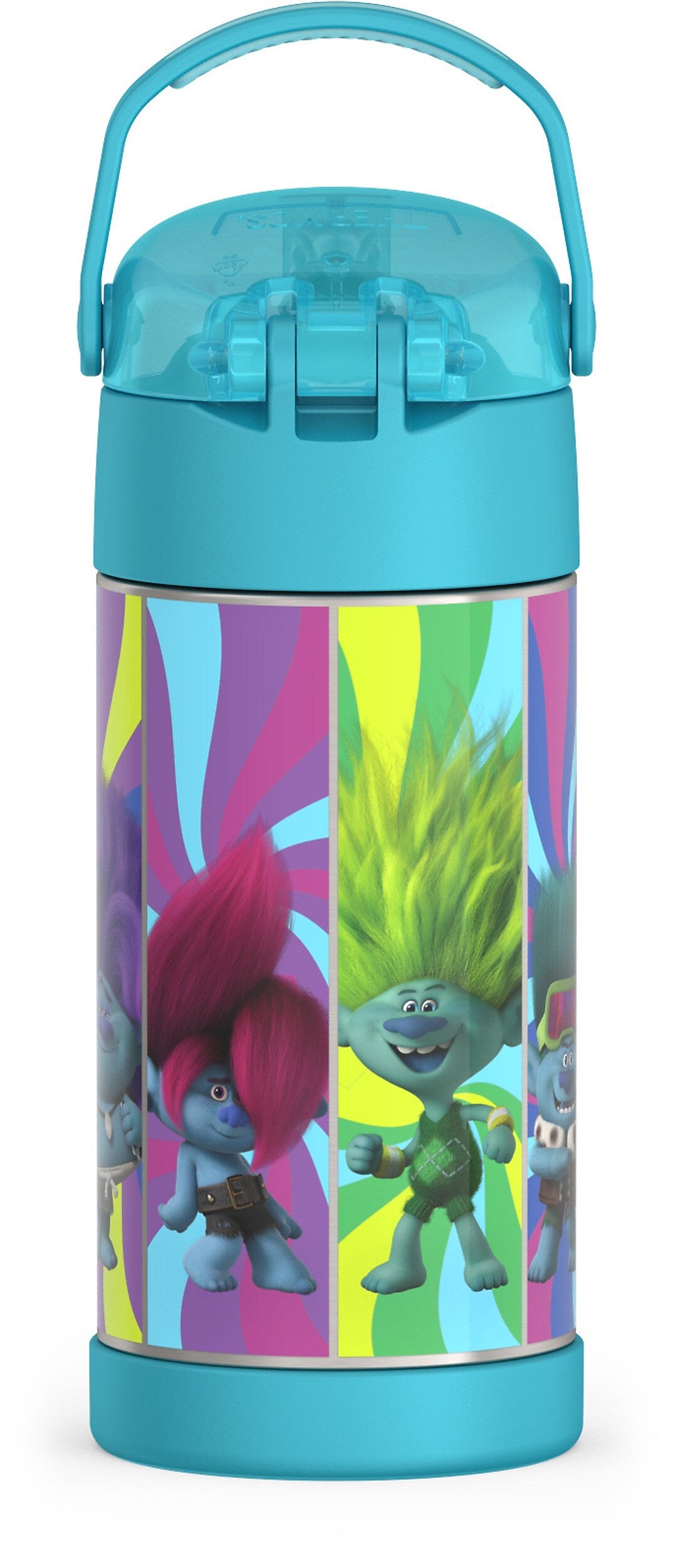 Thermos FUNtainer Trolls Stainless Steel Vacuum Insulated Water Bottle, 12 oz. (EAF4104TRO6)