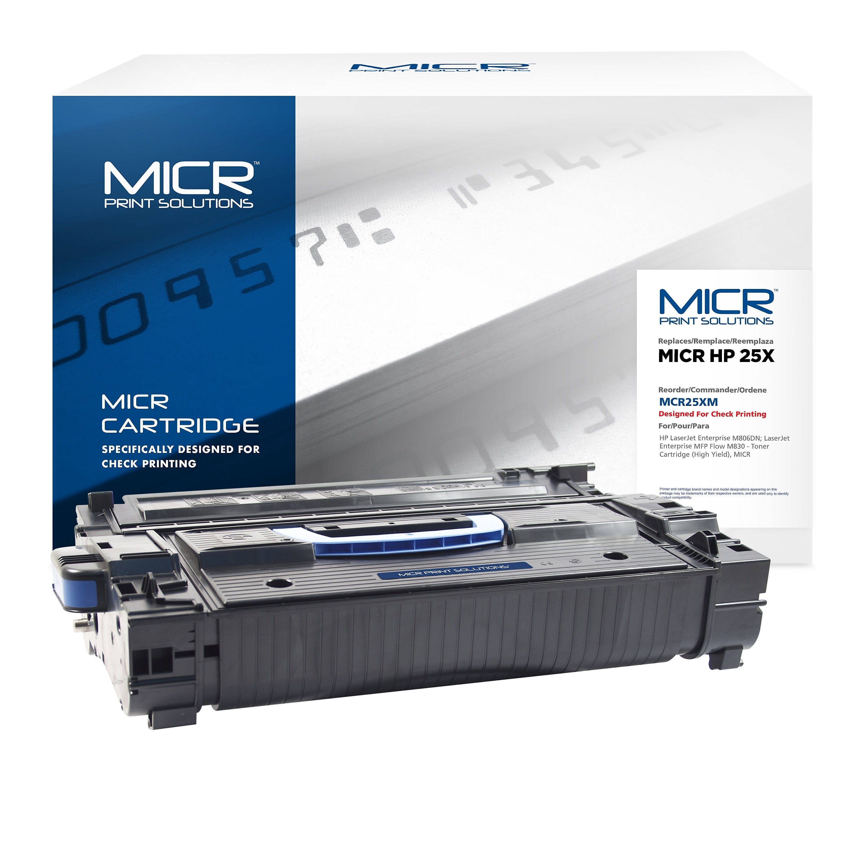 MICR 25X MICR Cartridge, Black, High Yield (MCR25XM)
