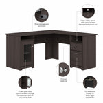 Bush Furniture Cabot 60"W L Shaped Desk, Heather Gray (WC31730-03K)