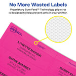 Avery Sure Feed Laser Shipping Labels, 2" x 4", Assorted Neon: Green, Pink, Yellow, 150 Labels/Pack (5978)