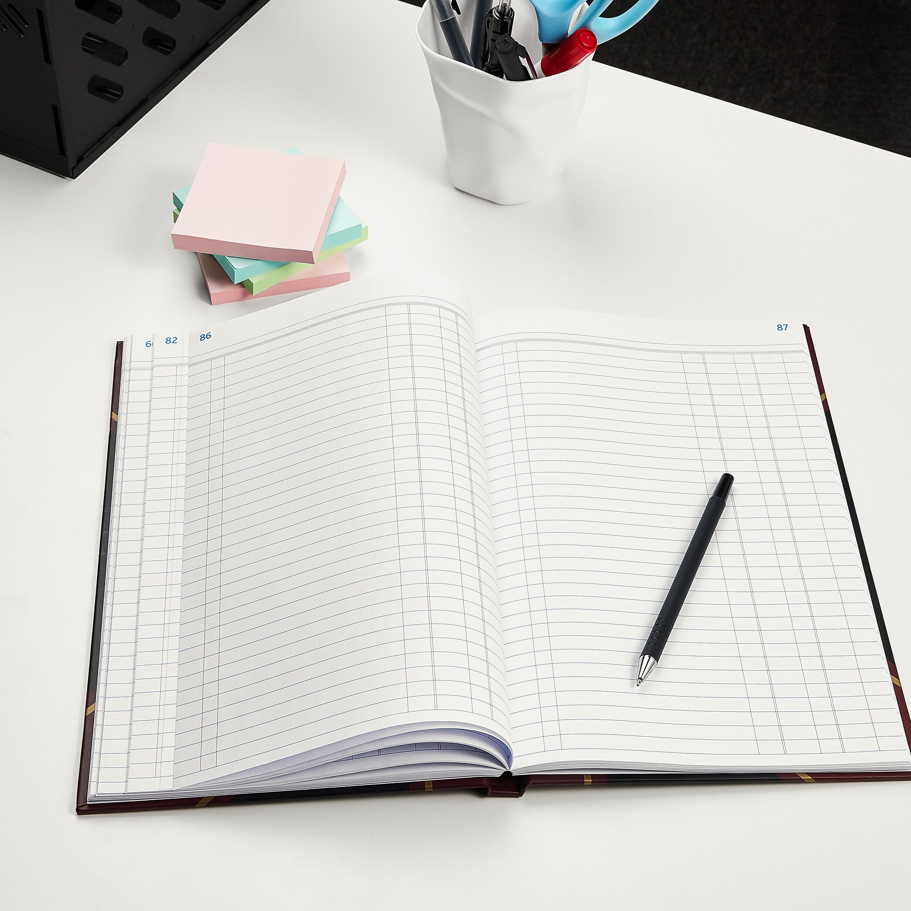 Staples Ledger Book, Black, 150 Sheets/Book (217679)