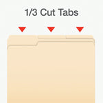 Pendaflex Heavy Duty File Folder, 1/3-Cut Tab, Assorted, Letter Size, Manila, 100/Box (1007080)