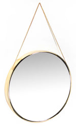 Infinity Instruments Franc Decorative Wall Mirror, Metal, 17.5"Dia. (15462GD)