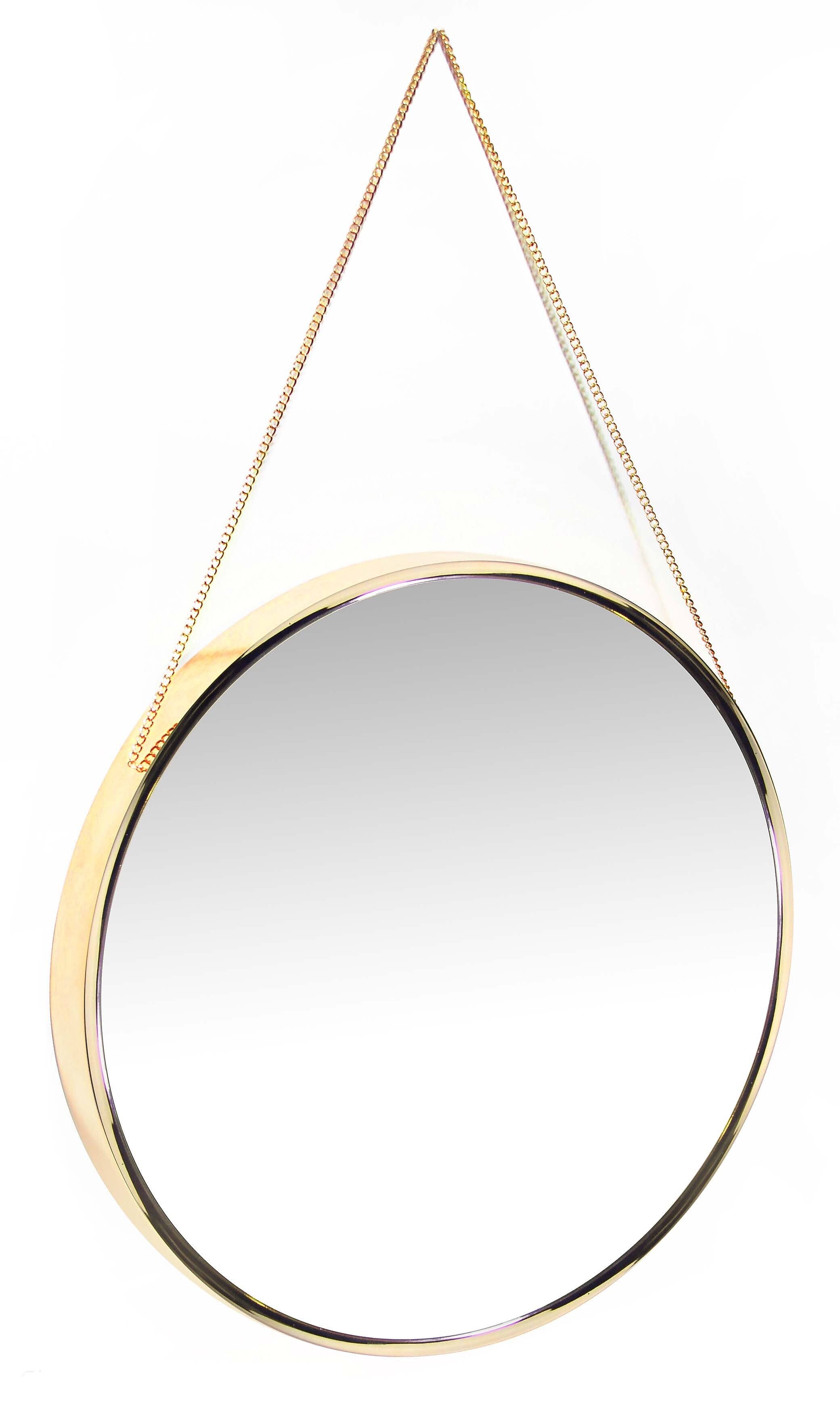 Infinity Instruments Franc Decorative Wall Mirror, Metal, 17.5"Dia. (15462GD)