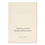 "Golden Congratulations" Card w/ Gold Lined Ivory Taffeta Envelope, 100/BX