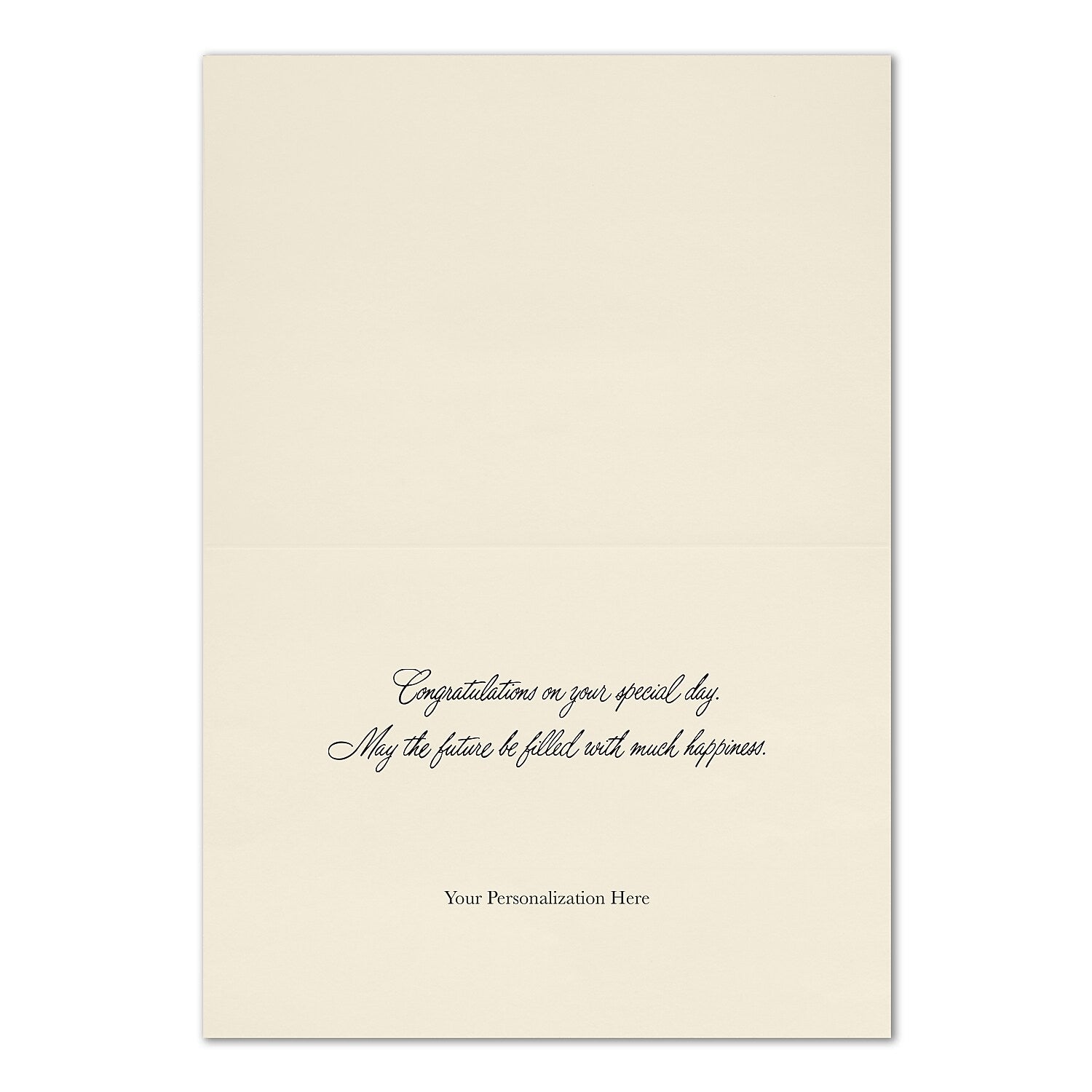 "Golden Congratulations" Card w/ Gold Lined Ivory Taffeta Envelope, 100/BX