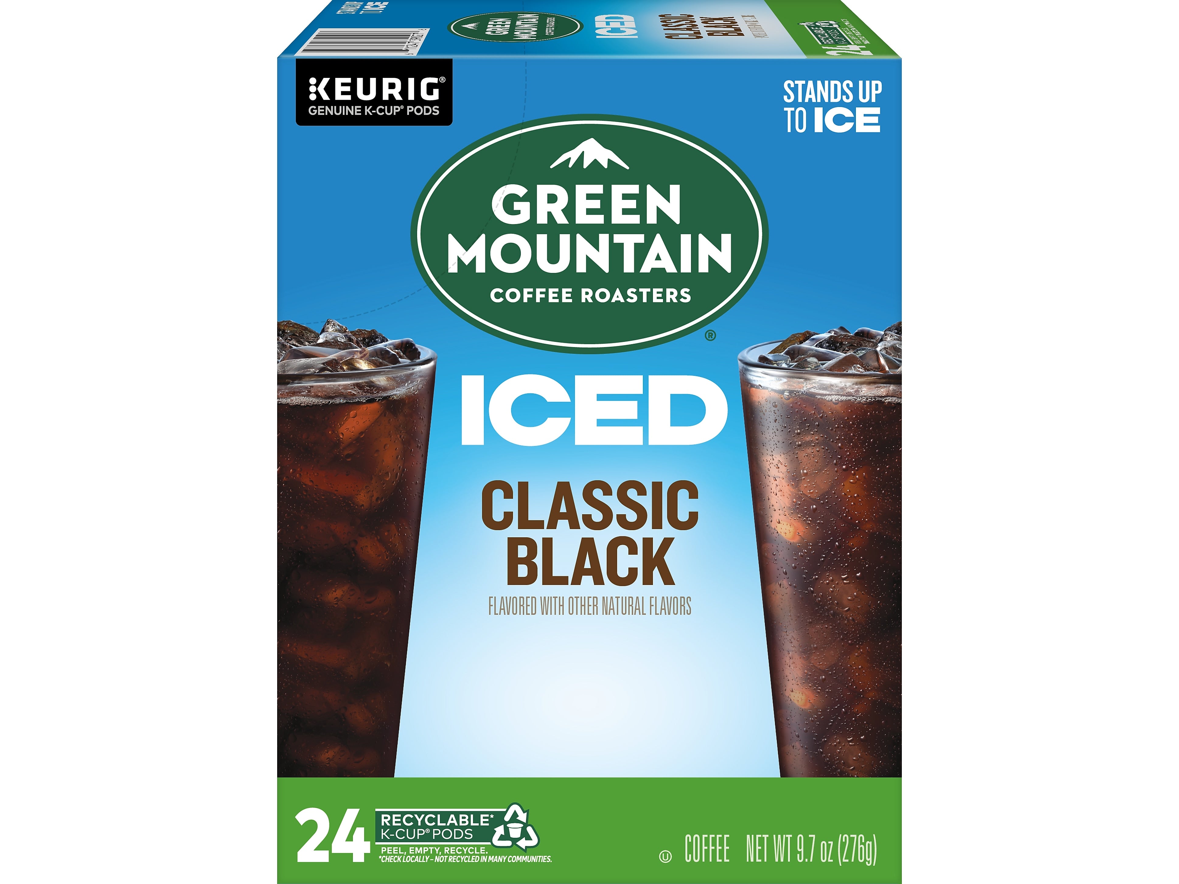 Green Mountain Coffee Roasters Classic Black Iced Coffee Keurig® K-Cup® Pods, Medium Roast, 24/Box (5000372042)