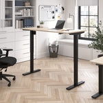 Bush Business Furniture Move 40 Series 60"W Electric Adjustable Standing Desk, Natural Elm/Black Powder Coat (M4S6030NEBK)