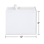 Staples EasyClose Booklet Envelopes, 12"L x 9"H, White, 100/Box (SPL570227)