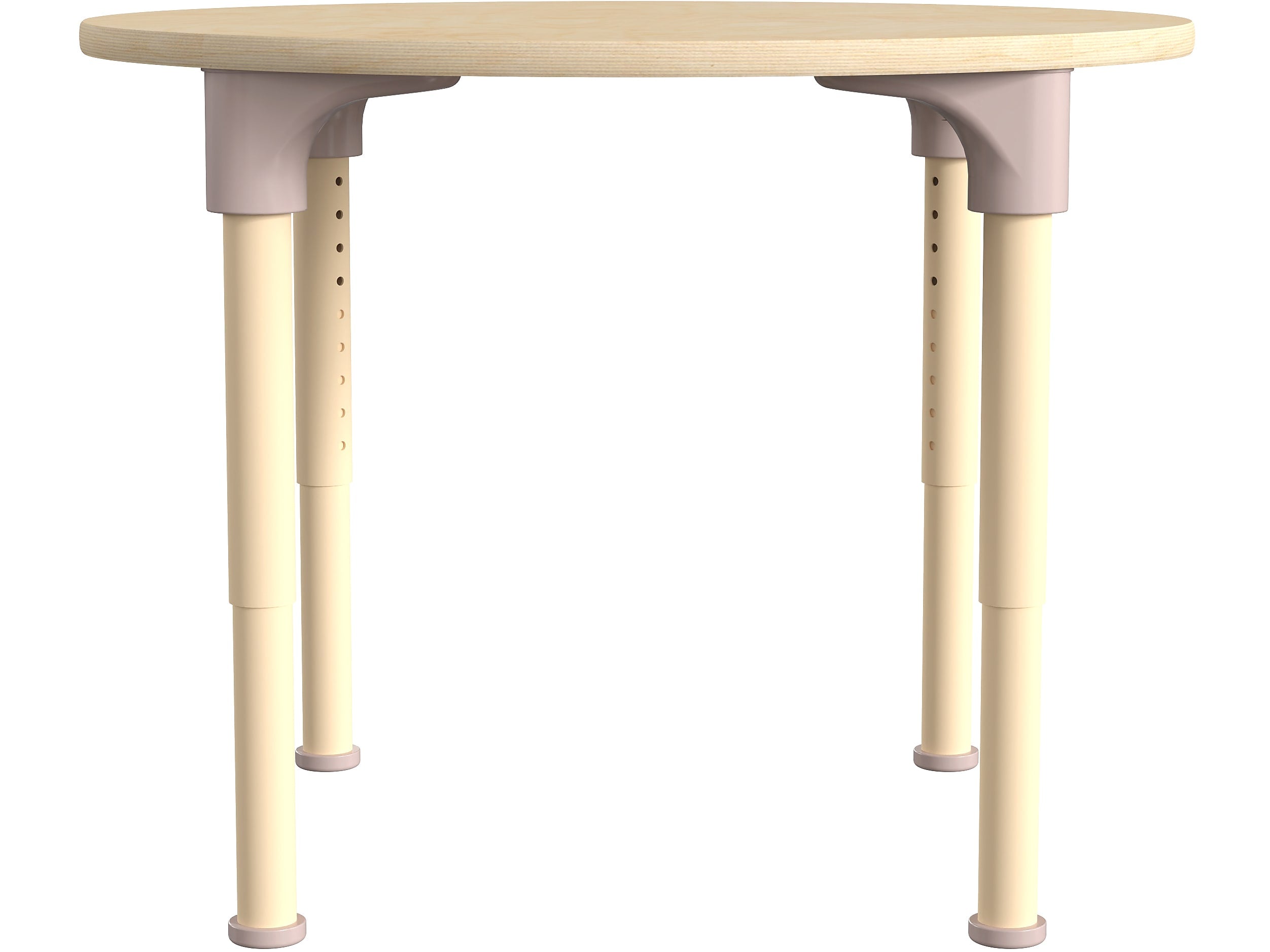 Flash Furniture Bright Beginnings Hercules 33" Round Table, Height Adjustable, Beech (MK-ME088021-GG)