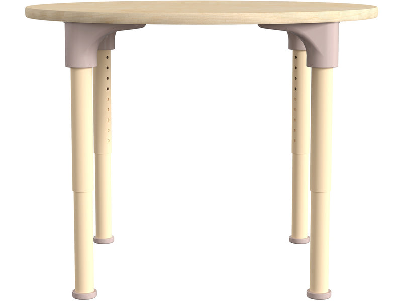 Flash Furniture Bright Beginnings Hercules 33" Round Table, Height Adjustable, Beech (MK-ME088021-GG)