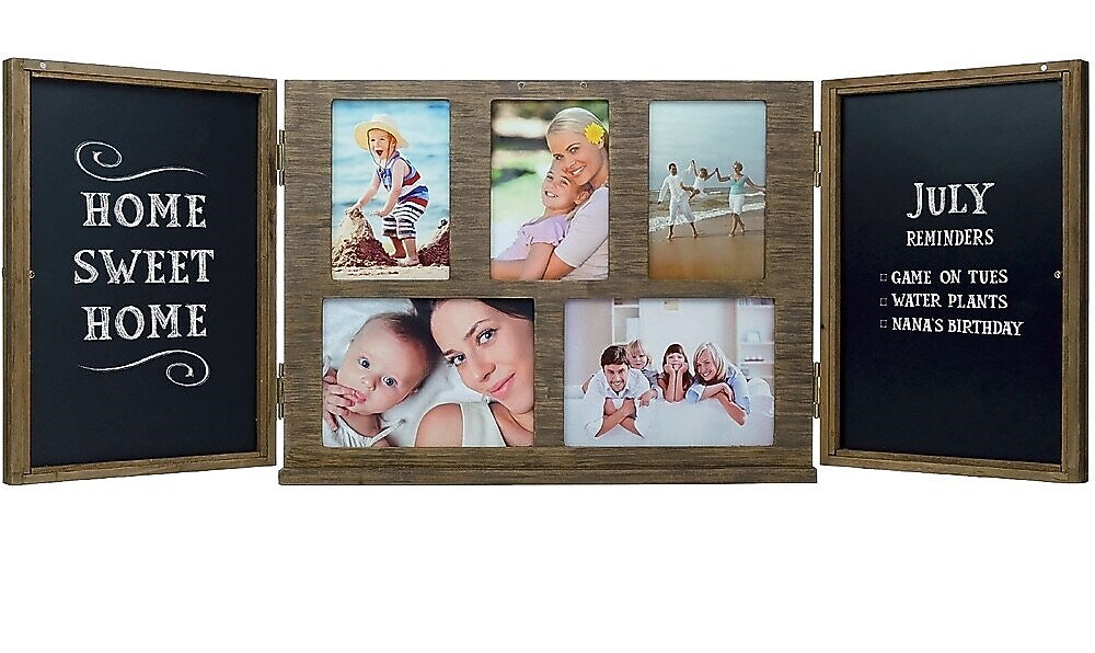 Excello Global Products Barndoor Picture Frame with Chalkboard, Brown (EGP-HD-0413)