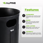 Alpine Industries 475 Series 50 Gallon Rigid Bin Liner, 33.7" x 23.11" x 23.11" (ALP475-50-L)