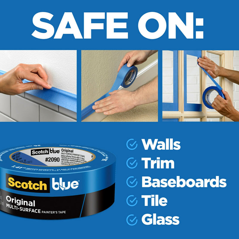 ScotchBlue ORIGINAL Painter's Tape Value Pack, 0.94" x 60 yds., Blue, 6/Rolls (2090-24EVP)