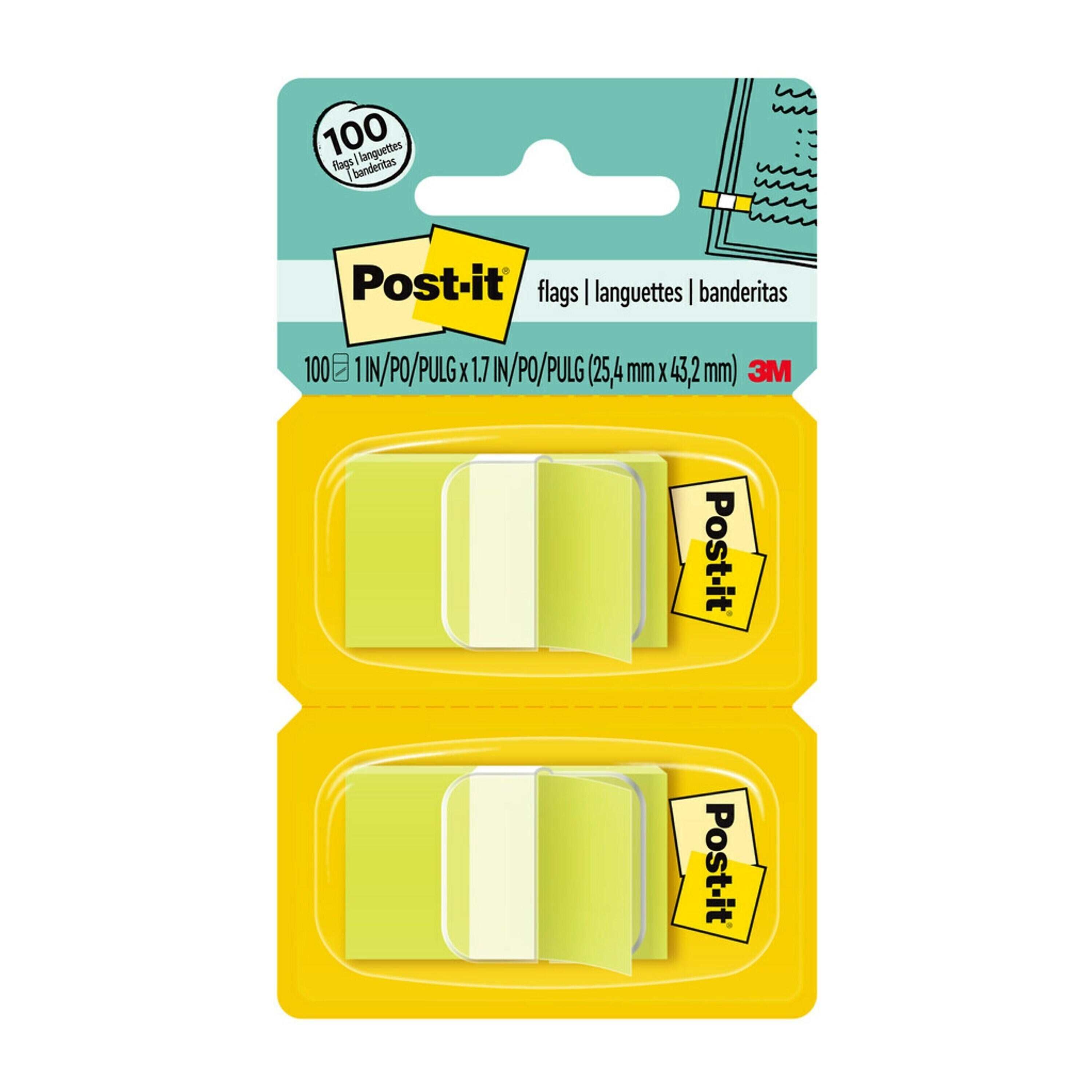 Post-it Flags, Bright Green, 2400 Flags/Dispenser (680BG2CT)