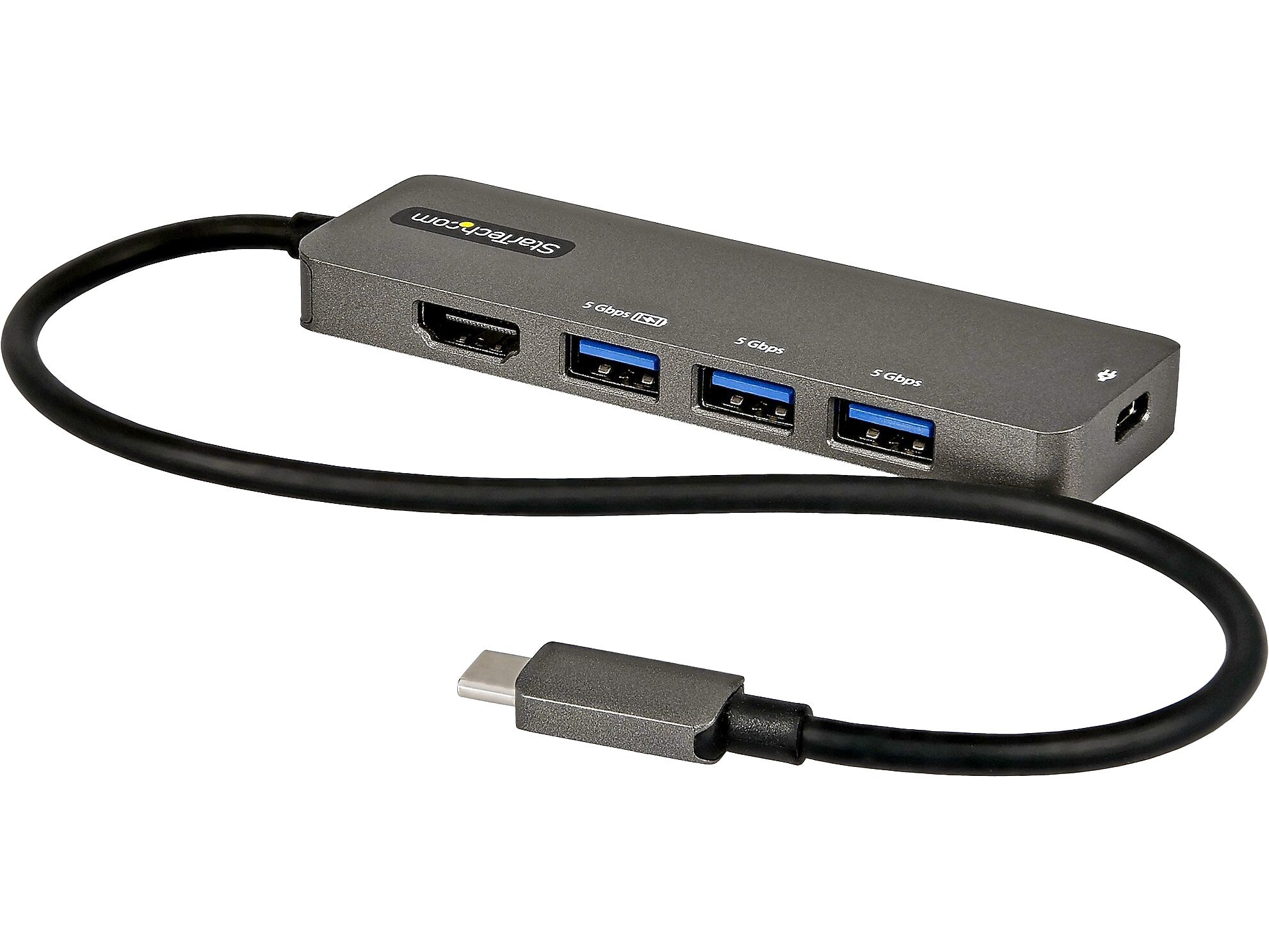 StarTech USB-C Multiport Adapter, Black/Gray (DKT30CHPD3)