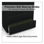 Alera 4-Drawer Lateral File Cabinet, Locking, Letter/Legal, Black, 42.13" (ALELF4254BL)