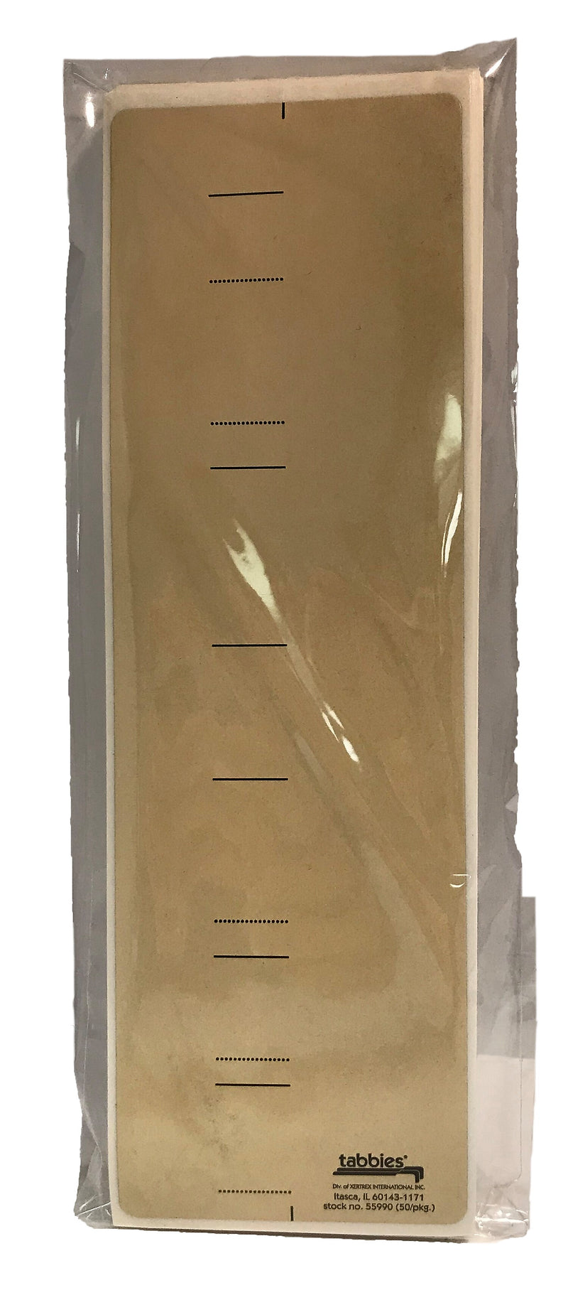 Tabbies Cov-R-Tabs Hanging File Folder Tabs, White, 50/Pack (55990)