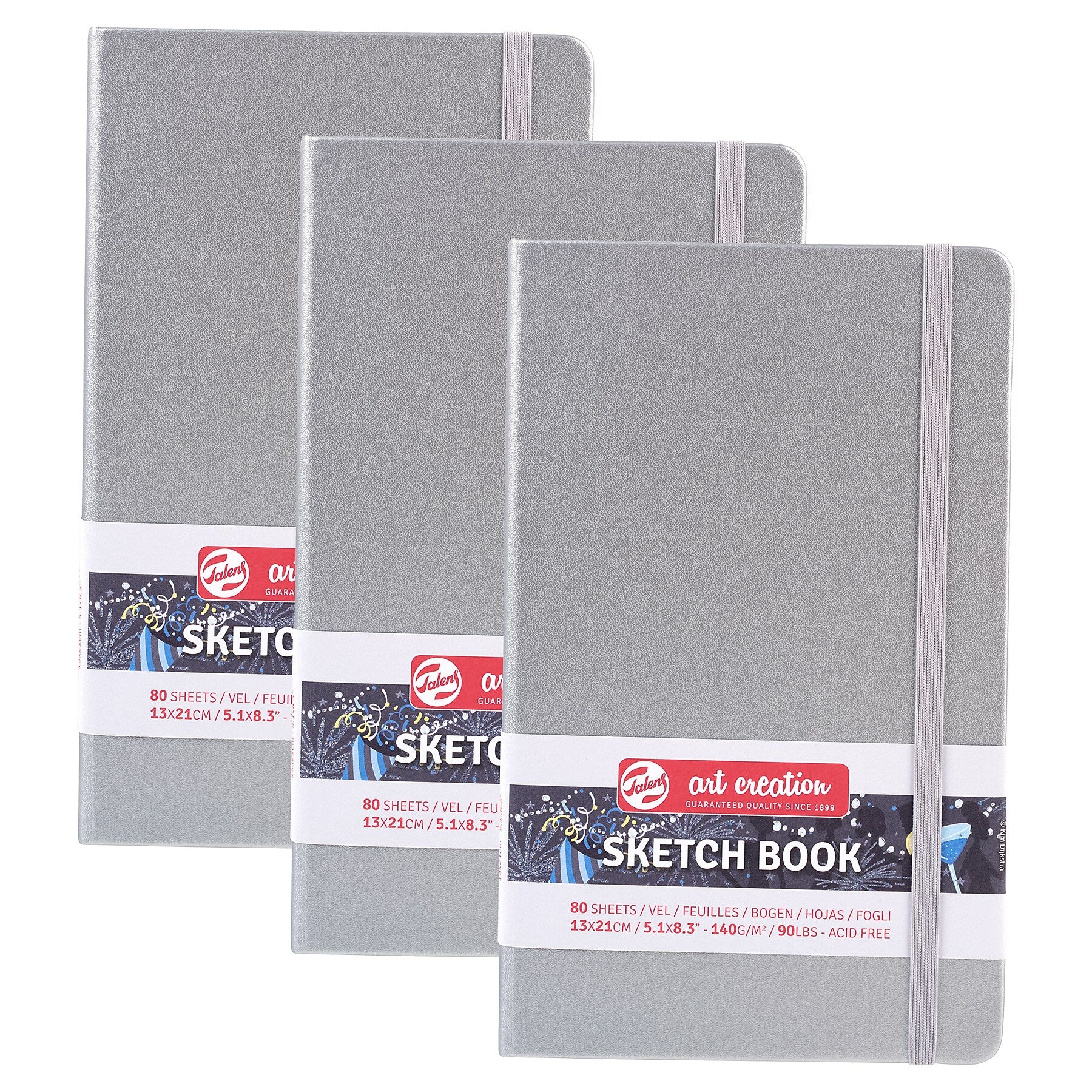 Talens Art Creation 5.1" x 8.3" Sketch Book, 80 Sheets/Book, 3/Bundle (TLN9314042M-3)
