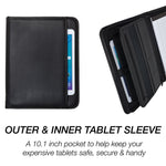 Samsill Professional Leather Padfolio/Notepad, Black (70820)