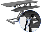 FlexiSpot M7 Series 42"W Manual Rectangular Adjustable Standing Desk Converter, Black (M7-E-42B)