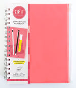 Carolina Pad Zip-It 1-Subject Professional Notebooks, 7" x 8.75", College Ruled, 120 Sheets (55025)