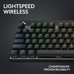 Logitech PRO X TKL LIGHTSPEED Wireless Ergonomic Gaming Keyboard, Black (920-012127)