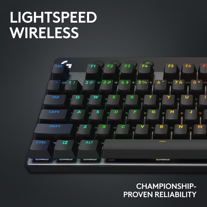 Logitech PRO X TKL LIGHTSPEED Wireless Ergonomic Gaming Keyboard, Black (920-012127)