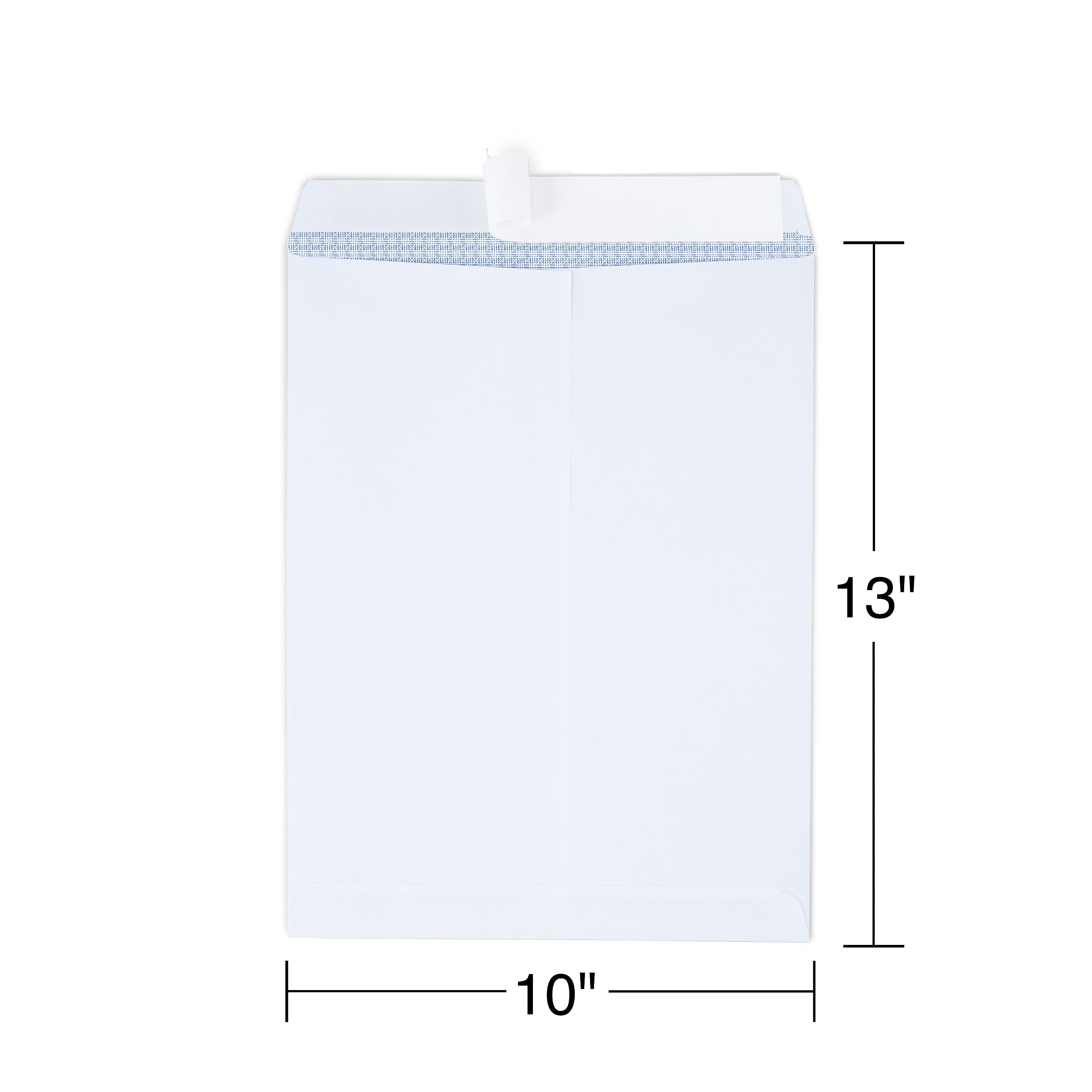 Staples Self Seal Catalog Envelopes, 10"L x 13"H, White, 100/Box (21571)